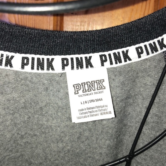 PINK Victoria’s Secret crew neck sweatshirt size large red/pink oversized top​ - Picture 3 of 4